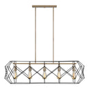 Five Light Linear Chandelier<br /><span style="color:#4AB0CE;">Entrega: 4-10 dias en USA</span><br /><span style="color:#4AB0CE;font-size:60%;">PREGUNTE POR ENTREGA EN PANAMA</span><br />Collection: Zarra<br />Finish: Satin Brass