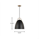 One Light Pendant<br /><span style="color:#4AB0CE;">Entrega: 4-10 dias en USA</span><br /><span style="color:#4AB0CE;font-size:60%;">PREGUNTE POR ENTREGA EN PANAMA</span><br />Collection: Norman<br />Finish: Satin Brass