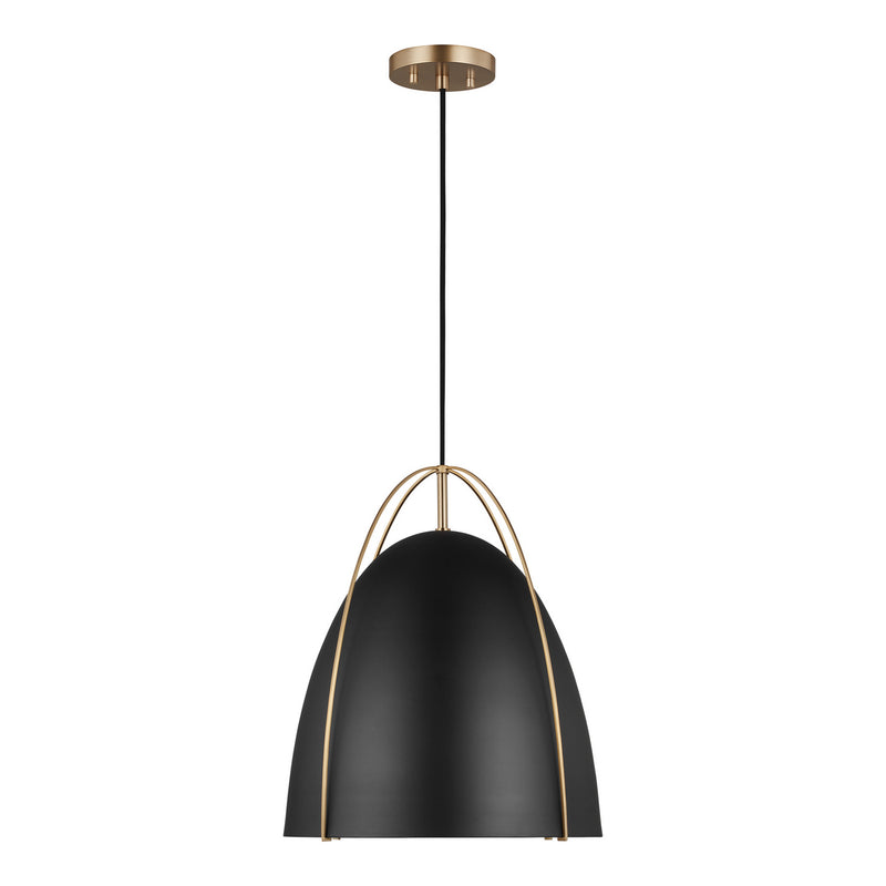 Visual Comfort Studio - 6651701-848 - One Light Pendant - Norman - Satin Brass