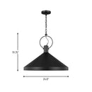 Visual Comfort Studio - 6884901-112 - One Light Pendant - Lyon - Midnight Black