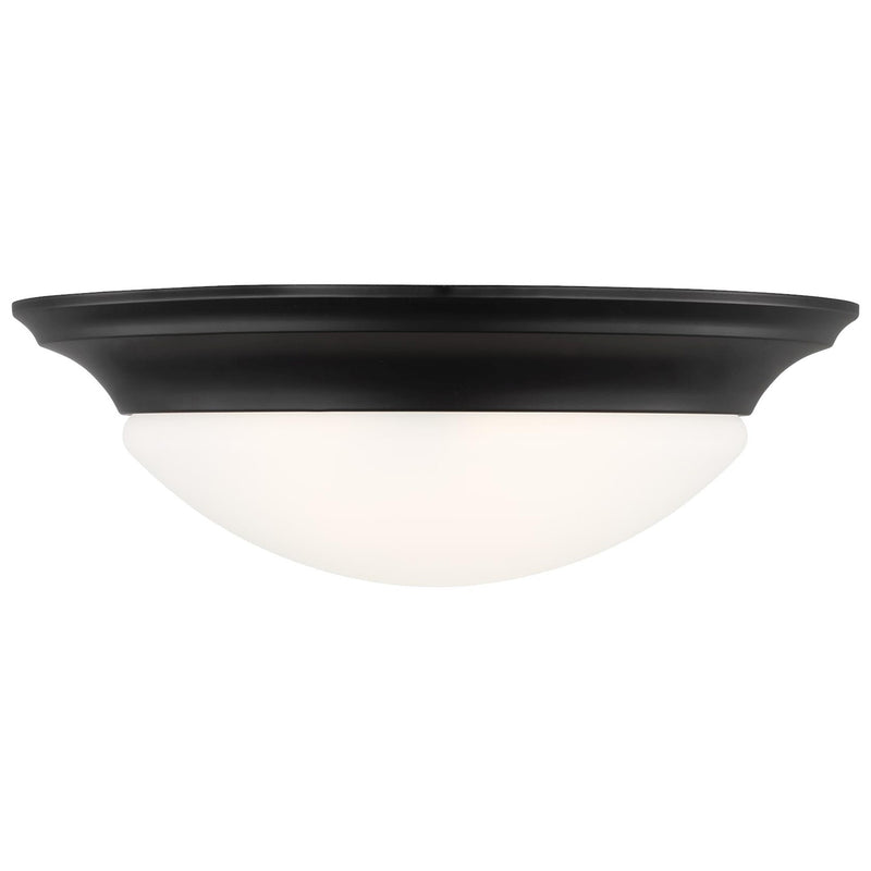 Generation Lighting - 75436-112 - Three Light Flush Mount - Nash - Midnight Black