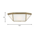 Two Light Flush Mount<br /><span style="color:#4AB0CE;">Entrega: 8-9 semanas en USA</span><br /><span style="color:#4AB0CE;font-size:60%;">PREGUNTE POR ENTREGA EN PANAMA</span><br />Collection: Morrison<br />Finish: Satin Brass