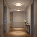 Visual Comfort Studio - 7679454-848 - Four Light Flush Mount - Morrison - Satin Brass
