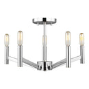 Visual Comfort Studio - 7724305-05 - Five Light Semi-Flush Mount - Vector - Chrome