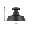 One Light Outdoor Flush Mount<br /><span style="color:#4AB0CE;">Entrega: 4-10 dias en USA</span><br /><span style="color:#4AB0CE;font-size:60%;">PREGUNTE POR ENTREGA EN PANAMA</span><br />Collection: Barn Light<br />Finish: Black