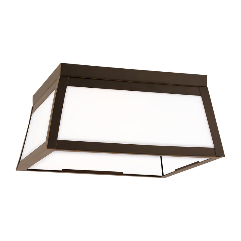 Two Light Outdoor Flush Mount<br /><span style="color:#4AB0CE;">Entrega: 4-10 dias en USA</span><br /><span style="color:#4AB0CE;font-size:60%;">PREGUNTE POR ENTREGA EN PANAMA</span><br />Collection: Founders<br />Finish: Antique Bronze