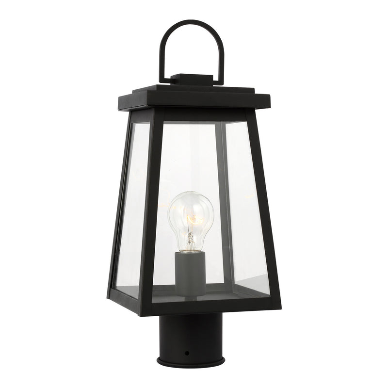 One Light Outdoor Post Lantern<br /><span style="color:#4AB0CE;">Entrega: 4-10 dias en USA</span><br /><span style="color:#4AB0CE;font-size:60%;">PREGUNTE POR ENTREGA EN PANAMA</span><br />Collection: Founders<br />Finish: Black