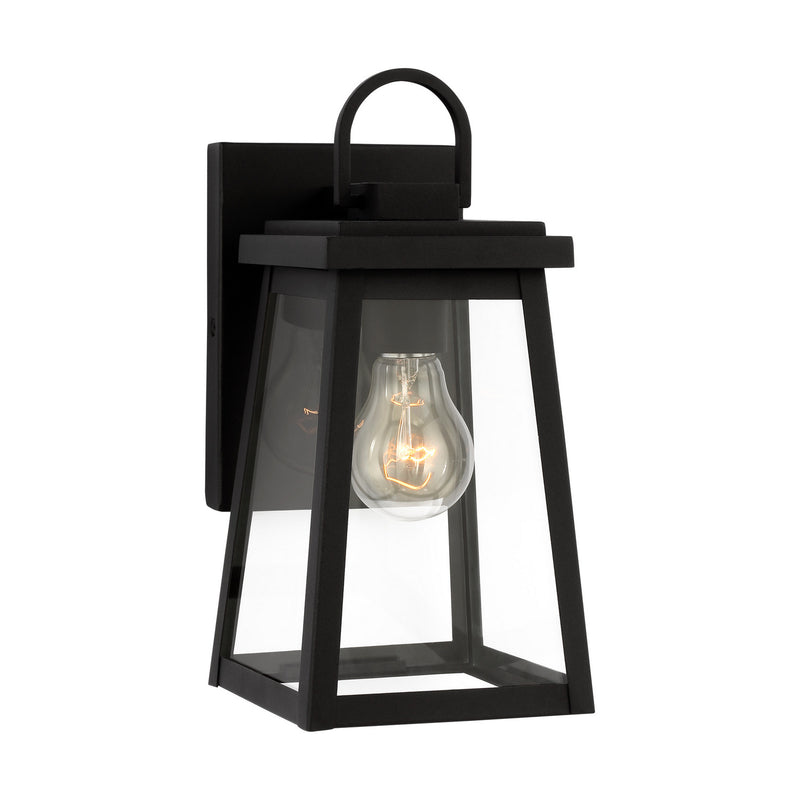 One Light Outdoor Wall Lantern<br /><span style="color:#4AB0CE;">Entrega: 4-10 dias en USA</span><br /><span style="color:#4AB0CE;font-size:60%;">PREGUNTE POR ENTREGA EN PANAMA</span><br />Collection: Founders<br />Finish: Black