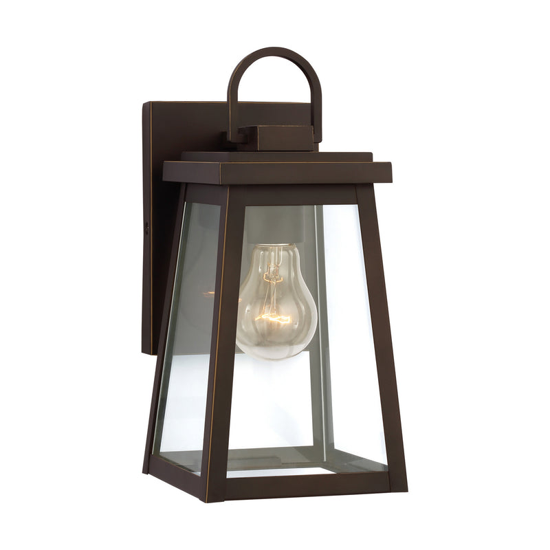 One Light Outdoor Wall Lantern<br /><span style="color:#4AB0CE;">Entrega: 4-10 dias en USA</span><br /><span style="color:#4AB0CE;font-size:60%;">PREGUNTE POR ENTREGA EN PANAMA</span><br />Collection: Founders<br />Finish: Antique Bronze