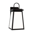 One Light Outdoor Wall Lantern<br /><span style="color:#4AB0CE;">Entrega: 4-10 dias en USA</span><br /><span style="color:#4AB0CE;font-size:60%;">PREGUNTE POR ENTREGA EN PANAMA</span><br />Collection: Founders<br />Finish: Black