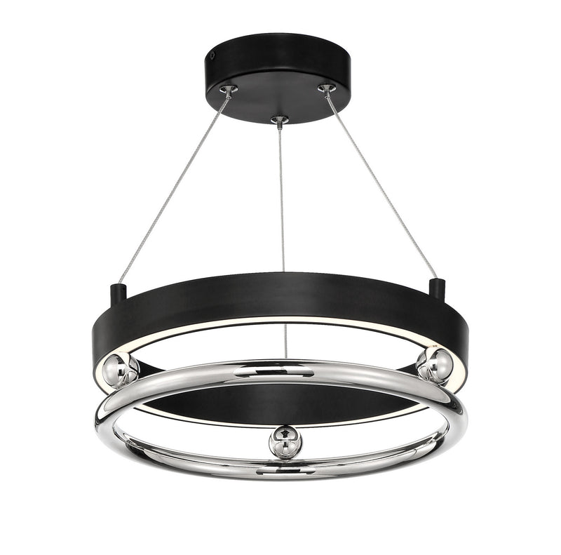 Metropolitan - N7991-572-L - LED Semi Flush Mount - Grande Illusion - Coal W/ Polished Nickel Highli