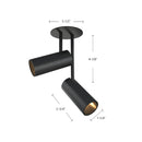 Kuzco Lighting - SF15702-BK - LED Semi-Flush Mount - Downey - Black