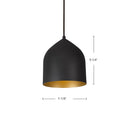 Kuzco Lighting - PD9108-BK/GD - LED Pendant - Helena - Black/Gold