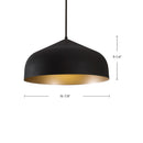 Kuzco Lighting - PD9117-BK/GD - LED Pendant - Helena - Black/Gold