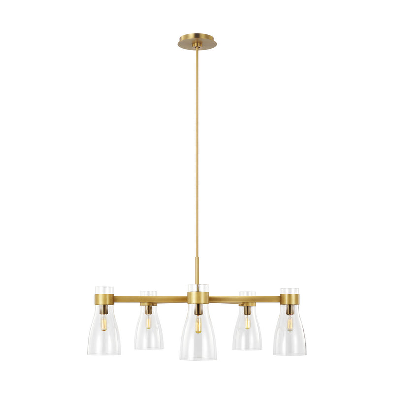 Visual Comfort Studio - AEC1005BBS - Five Light Chandelier - Moritz - Burnished Brass