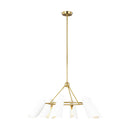 Visual Comfort Studio - AEC1036BBSMWT - Six Light Chandelier - Tresa - Matte White and Burnished Brass