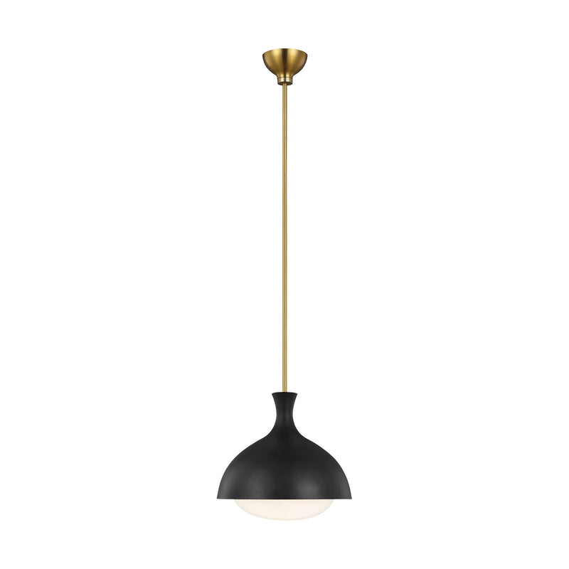 One Light Pendant<br /><span style="color:#4AB0CE;">Entrega: 4-10 dias en USA</span><br /><span style="color:#4AB0CE;font-size:60%;">PREGUNTE POR ENTREGA EN PANAMA</span><br />Collection: Lucerne<br />Finish: Midnight Black and Burnished Brass