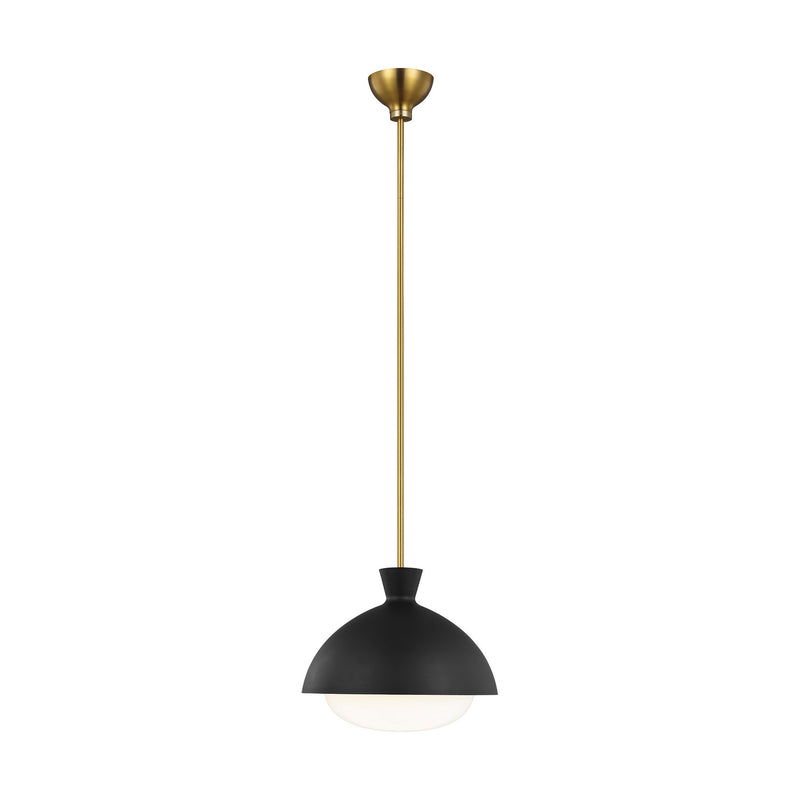 One Light Pendant<br /><span style="color:#4AB0CE;">Entrega: 4-10 dias en USA</span><br /><span style="color:#4AB0CE;font-size:60%;">PREGUNTE POR ENTREGA EN PANAMA</span><br />Collection: Lucerne<br />Finish: Midnight Black and Burnished Brass