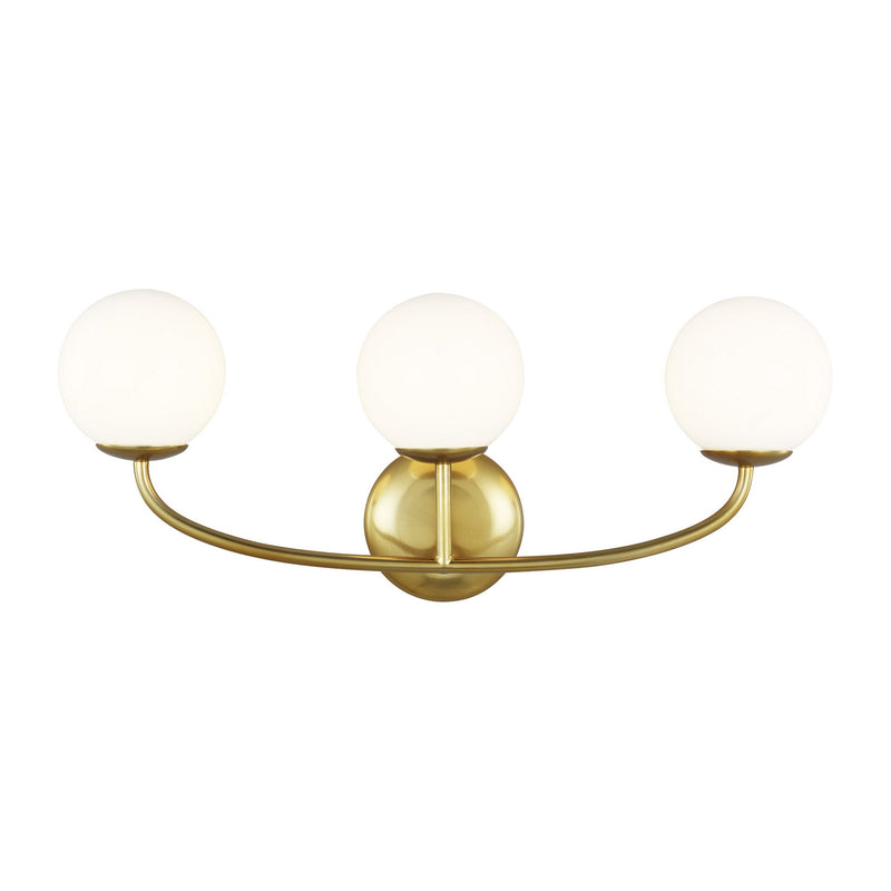 Three Light Vanity<br /><span style="color:#4AB0CE;">Entrega: 4-10 dias en USA</span><br /><span style="color:#4AB0CE;font-size:60%;">PREGUNTE POR ENTREGA EN PANAMA</span><br />Collection: Galassia<br />Finish: Burnished Brass