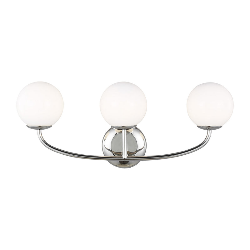 Three Light Vanity<br /><span style="color:#4AB0CE;">Entrega: 4-10 dias en USA</span><br /><span style="color:#4AB0CE;font-size:60%;">PREGUNTE POR ENTREGA EN PANAMA</span><br />Collection: Galassia<br />Finish: Polished Nickel