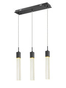 Avenue Lighting - HF1900-3-GL-BK-C - LED Pendant - The Original Glacier - Black