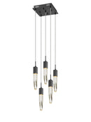 Avenue Lighting - HF1900-5-AP-BK - LED Pendant - Aspen - Black