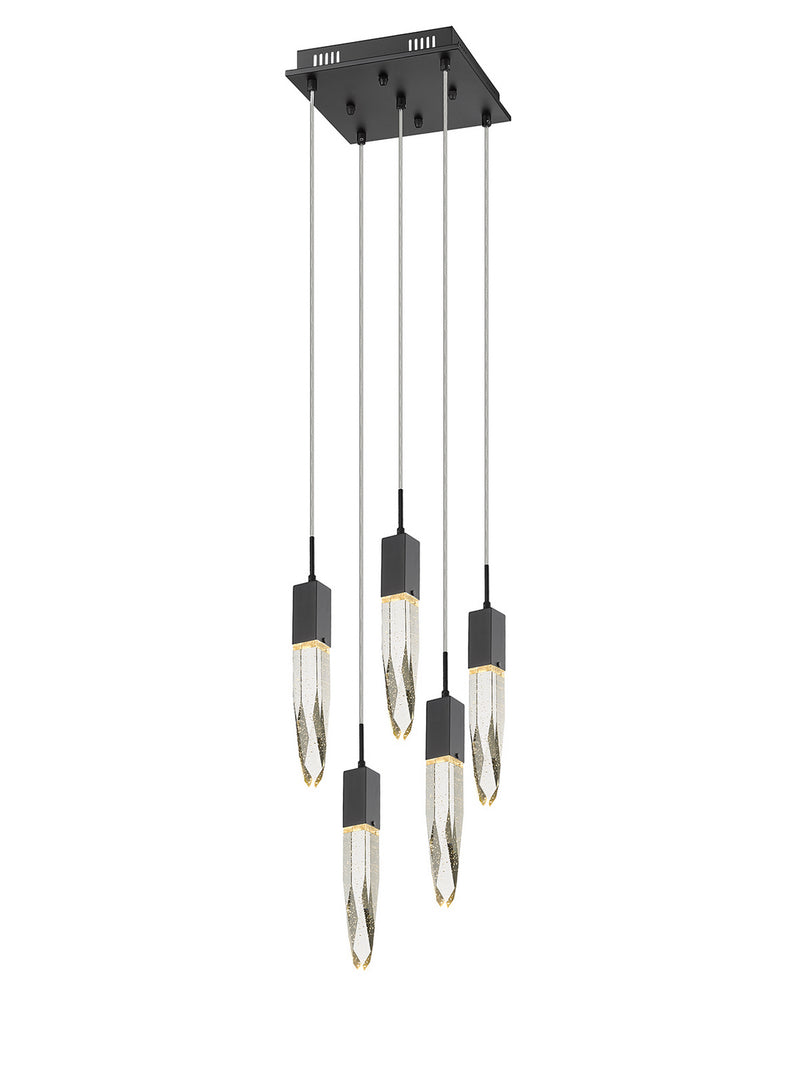 Avenue Lighting - HF1900-5-AP-BK - LED Pendant - Aspen - Black