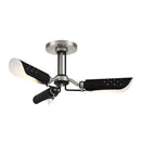 George Kovacs - P1693-691 - Three Light Semi Flush Mount - Turbine - Brushed Nickel and Coal Highlights