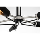 George Kovacs - P1695-691 - Five Light Chandelier - Turbine - Brushed Nickel and Coal Highlights