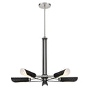 Five Light Chandelier<br /><span style="color:#4AB0CE;">Entrega: 4-10 dias en USA</span><br /><span style="color:#4AB0CE;font-size:60%;">PREGUNTE POR ENTREGA EN PANAMA</span><br />Collection: Turbine<br />Finish: Brushed Nickel and Coal Highlights