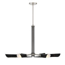 Six Light Chandelier<br /><span style="color:#4AB0CE;">Entrega: 4-10 dias en USA</span><br /><span style="color:#4AB0CE;font-size:60%;">PREGUNTE POR ENTREGA EN PANAMA</span><br />Collection: Turbine<br />Finish: Brushed Nickel and Coal Highlights