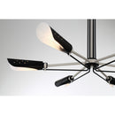 George Kovacs - P1696-691 - Six Light Chandelier - Turbine - Brushed Nickel and Coal Highlights