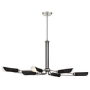 Six Light Island Pendant<br /><span style="color:#4AB0CE;">Entrega: 4-10 dias en USA</span><br /><span style="color:#4AB0CE;font-size:60%;">PREGUNTE POR ENTREGA EN PANAMA</span><br />Collection: Turbine<br />Finish: Brushed Nickel and Coal Highlights