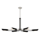 Six Light Island Pendant<br /><span style="color:#4AB0CE;">Entrega: 4-10 dias en USA</span><br /><span style="color:#4AB0CE;font-size:60%;">PREGUNTE POR ENTREGA EN PANAMA</span><br />Collection: Turbine<br />Finish: Brushed Nickel and Coal Highlights