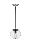 One Light Pendant<br /><span style="color:#4AB0CE;">Entrega: 4-10 dias en USA</span><br /><span style="color:#4AB0CE;font-size:60%;">PREGUNTE POR ENTREGA EN PANAMA</span><br />Collection: Leo-Hanging Globe<br />Finish: Satin Aluminum