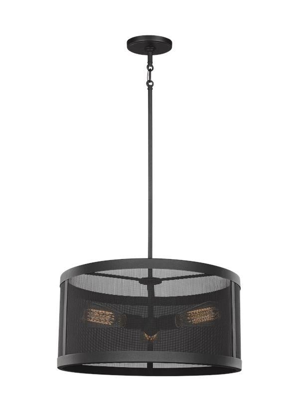 Three Light Pendant<br /><span style="color:#4AB0CE;">Entrega: 2-3 semanas en USA</span><br /><span style="color:#4AB0CE;font-size:60%;">PREGUNTE POR ENTREGA EN PANAMA</span><br />Collection: Gereon<br />Finish: Black