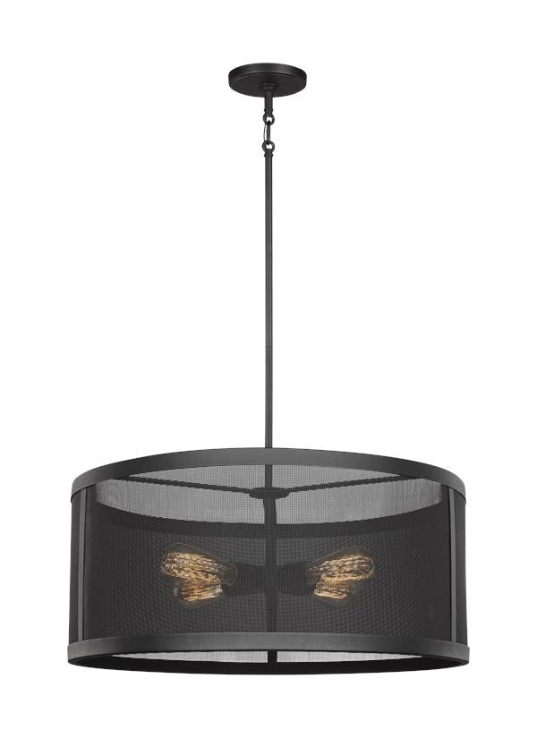 Four Light Pendant<br /><span style="color:#4AB0CE;">Entrega: 2-3 semanas en USA</span><br /><span style="color:#4AB0CE;font-size:60%;">PREGUNTE POR ENTREGA EN PANAMA</span><br />Collection: Gereon<br />Finish: Black