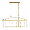 Visual Comfort Studio - CC1586MWTBBS - Six Light Linear Lantern - Carlow - Matte White
