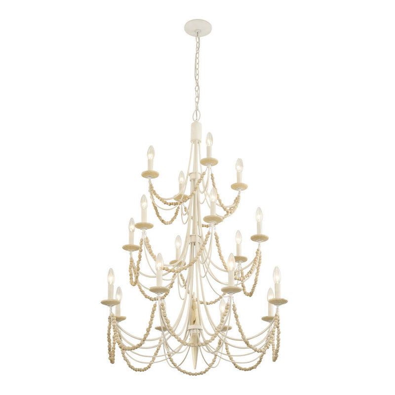 18 Light Chandelier<br /><span style="color:#4AB0CE;">Entrega: 4-10 dias en USA</span><br /><span style="color:#4AB0CE;font-size:60%;">PREGUNTE POR ENTREGA EN PANAMA</span><br />Collection: Brentwood<br />Finish: Country White