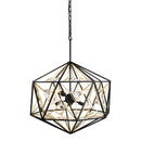 Eight Light Pendant<br /><span style="color:#4AB0CE;">Entrega: 5-6 semanas en USA</span><br /><span style="color:#4AB0CE;font-size:60%;">PREGUNTE POR ENTREGA EN PANAMA</span><br />Collection: Marcia<br />Finish: Matte Black/French Gold