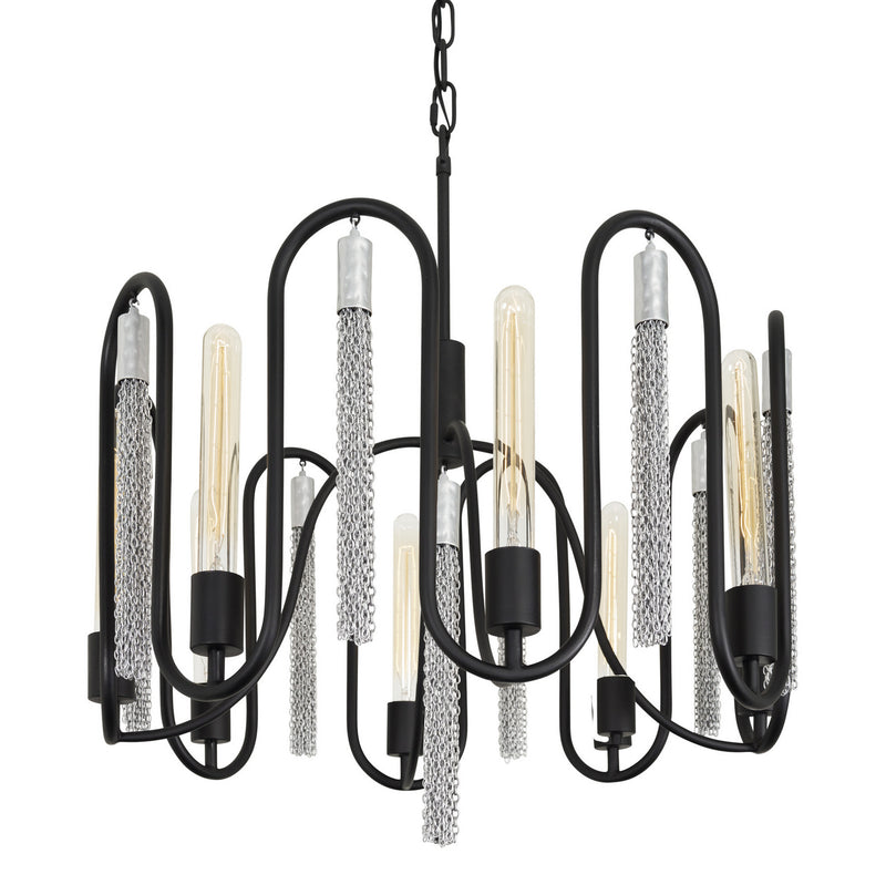 Eight Light Pendant<br /><span style="color:#4AB0CE;">Entrega: 4-10 dias en USA</span><br /><span style="color:#4AB0CE;font-size:60%;">PREGUNTE POR ENTREGA EN PANAMA</span><br />Collection: Darden<br />Finish: Matte Black/Painted Chrome