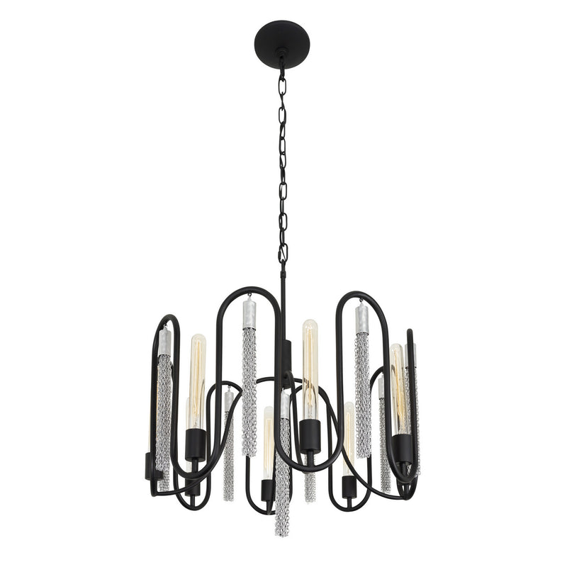 Eight Light Pendant<br /><span style="color:#4AB0CE;">Entrega: 4-10 dias en USA</span><br /><span style="color:#4AB0CE;font-size:60%;">PREGUNTE POR ENTREGA EN PANAMA</span><br />Collection: Darden<br />Finish: Matte Black/Painted Chrome