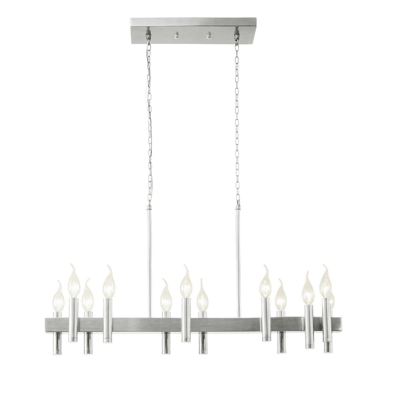 12 Light Linear Pendant<br /><span style="color:#4AB0CE;">Entrega: 4-10 dias en USA</span><br /><span style="color:#4AB0CE;font-size:60%;">PREGUNTE POR ENTREGA EN PANAMA</span><br />Collection: Collette<br />Finish: Satin Nickel