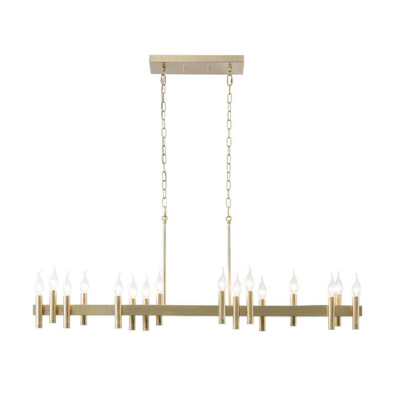 16 Light Linear Pendant<br /><span style="color:#4AB0CE;">Entrega: 4-10 dias en USA</span><br /><span style="color:#4AB0CE;font-size:60%;">PREGUNTE POR ENTREGA EN PANAMA</span><br />Collection: Collette<br />Finish: Antique Brass