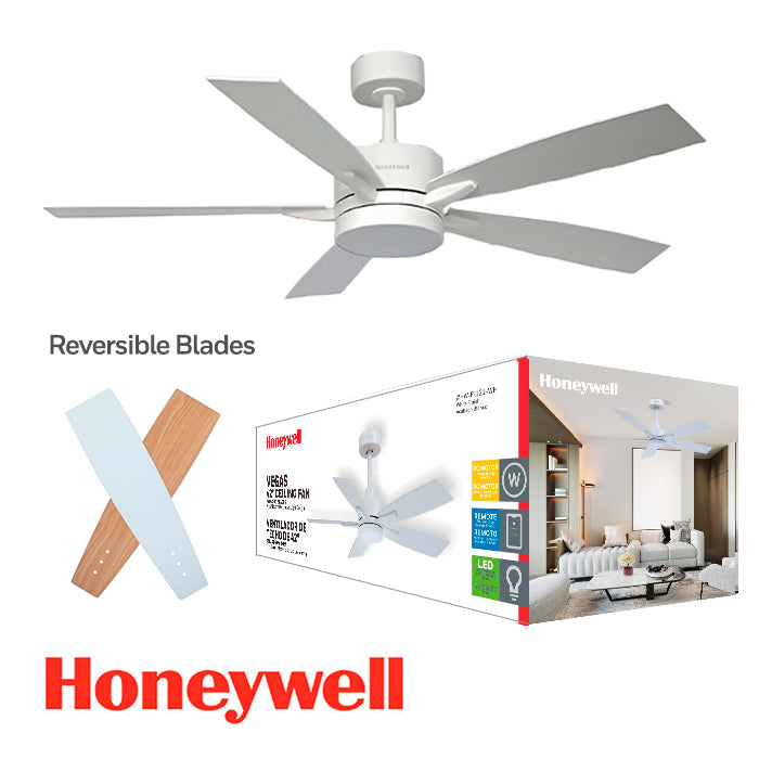 ABANICO DE TECHO VEGAS 42'' DECORATIVO BLANCO CON LUZ LED 18W CONTROL REMOTO