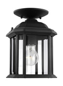 Generation Lighting - 60029-12 - One Light Outdoor Semi-Flush Convertible Pendant - Kent - Black