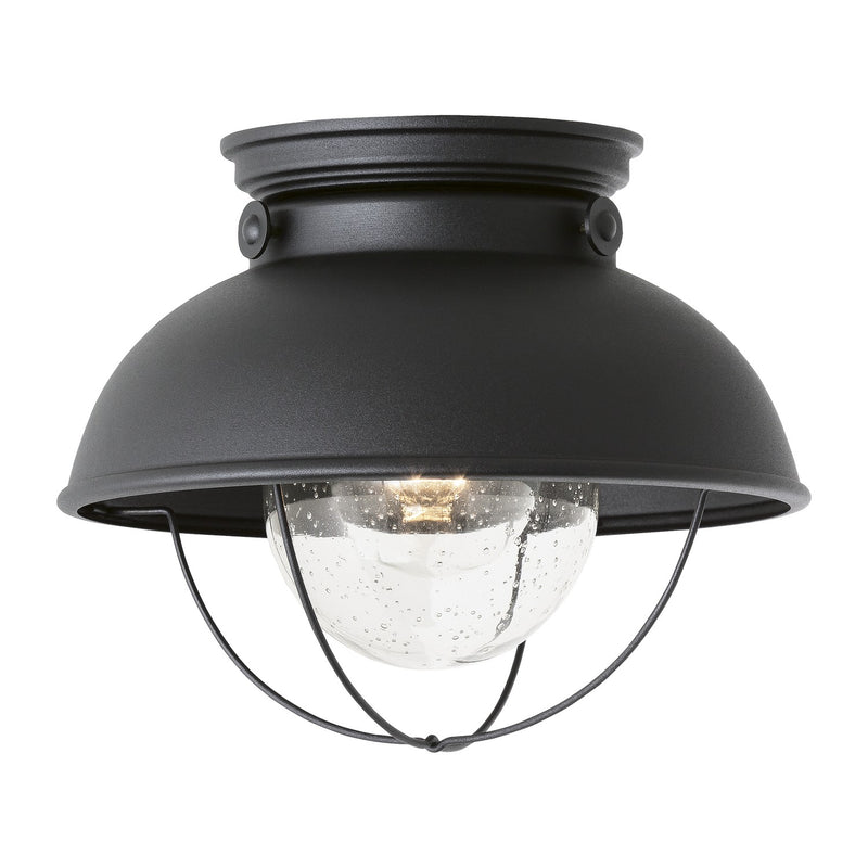 Generation Lighting - 8869-12 - One Light Outdoor Flush Mount - Sebring - Black