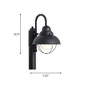 One Light Outdoor Post Lantern<br /><span style="color:#4AB0CE;">Entrega: 4-10 dias en USA</span><br /><span style="color:#4AB0CE;font-size:60%;">PREGUNTE POR ENTREGA EN PANAMA</span><br />Collection: Sebring<br />Finish: Black