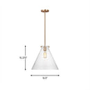 One Light Pendant<br /><span style="color:#4AB0CE;">Entrega: 4-10 dias en USA</span><br /><span style="color:#4AB0CE;font-size:60%;">PREGUNTE POR ENTREGA EN PANAMA</span><br />Collection: Kate<br />Finish: Satin Brass