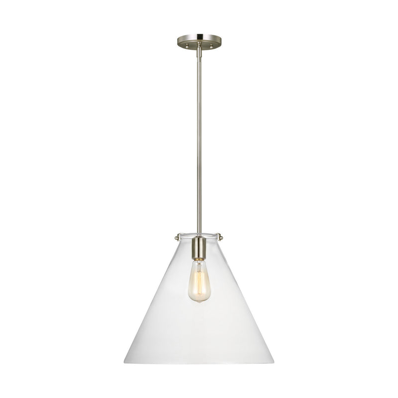 One Light Pendant<br /><span style="color:#4AB0CE;">Entrega: 11-12 semanas en USA</span><br /><span style="color:#4AB0CE;font-size:60%;">PREGUNTE POR ENTREGA EN PANAMA</span><br />Collection: Kate<br />Finish: Brushed Nickel